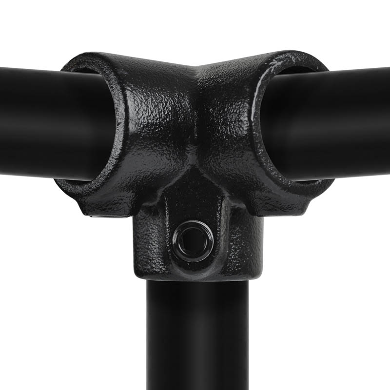 Dreiweg-Eckstück, 90°, schwarz 48,3 mm (1½”)