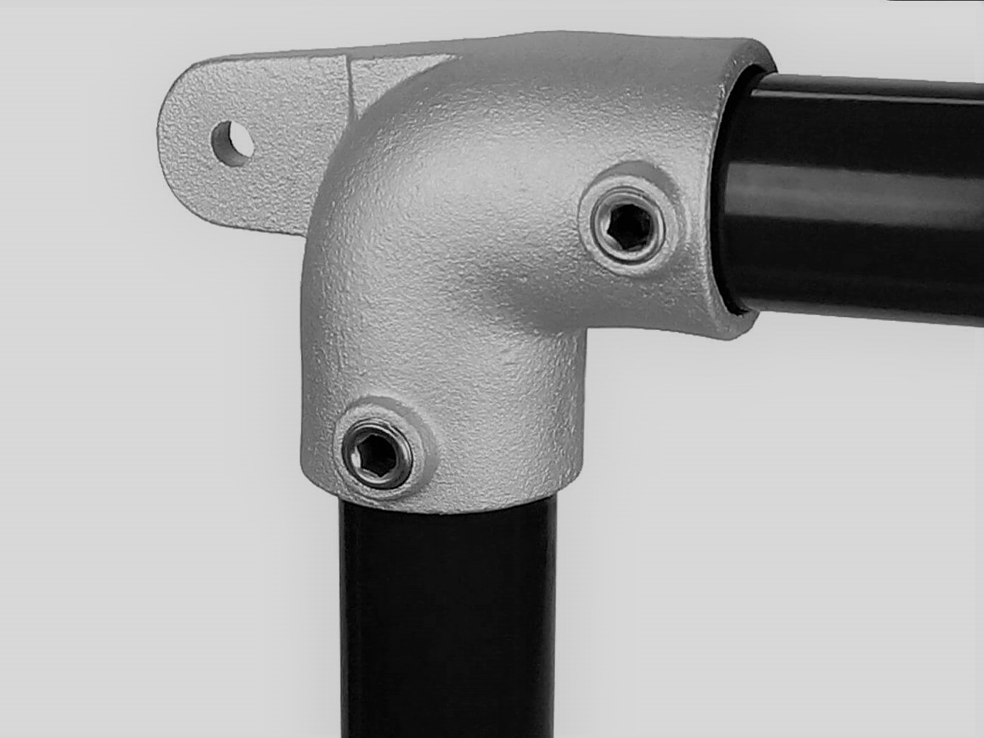 Kniestück 90° mit Gelenkanschluss, 48mm, 6/4"