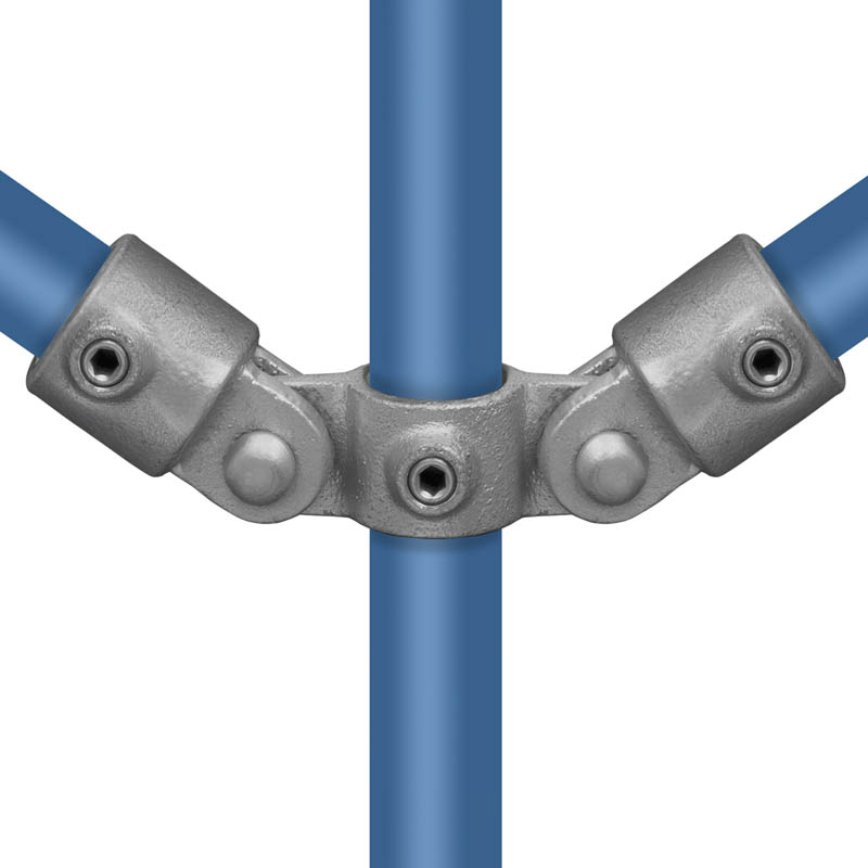 Gelenkstück, doppelt 42,4 mm (1¼”), bestehend aus 1 x 608038D und 2 x 608042D inkl. 2 Schrauben M10x35