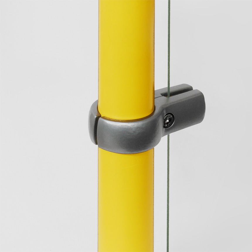 Trennwandhalter mit Nocke Aluminium 40mm