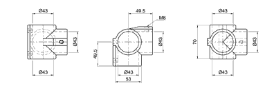 Eckverbinder, 43mm, 248gr