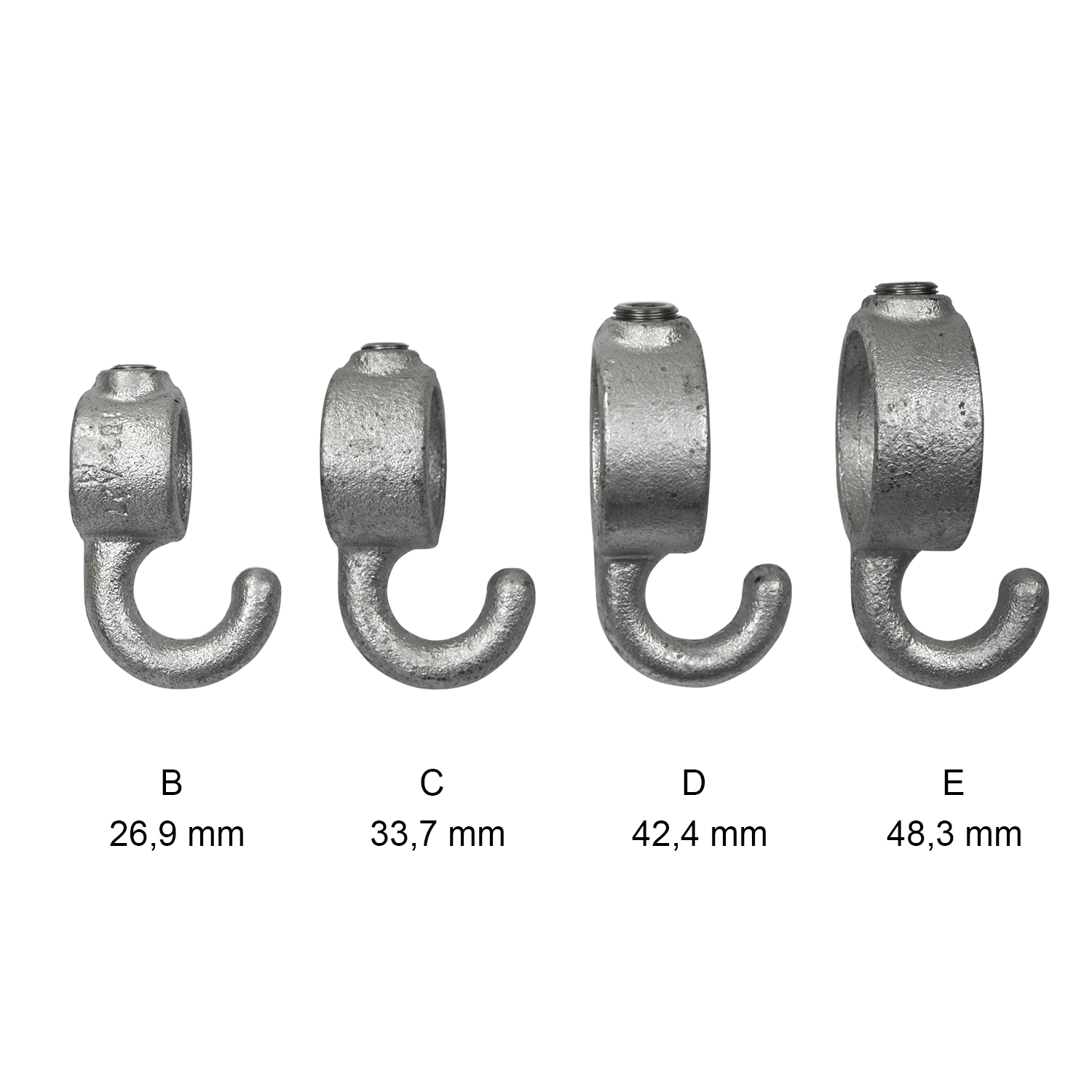 Collarín con gancho 42,4 mm (1¼")