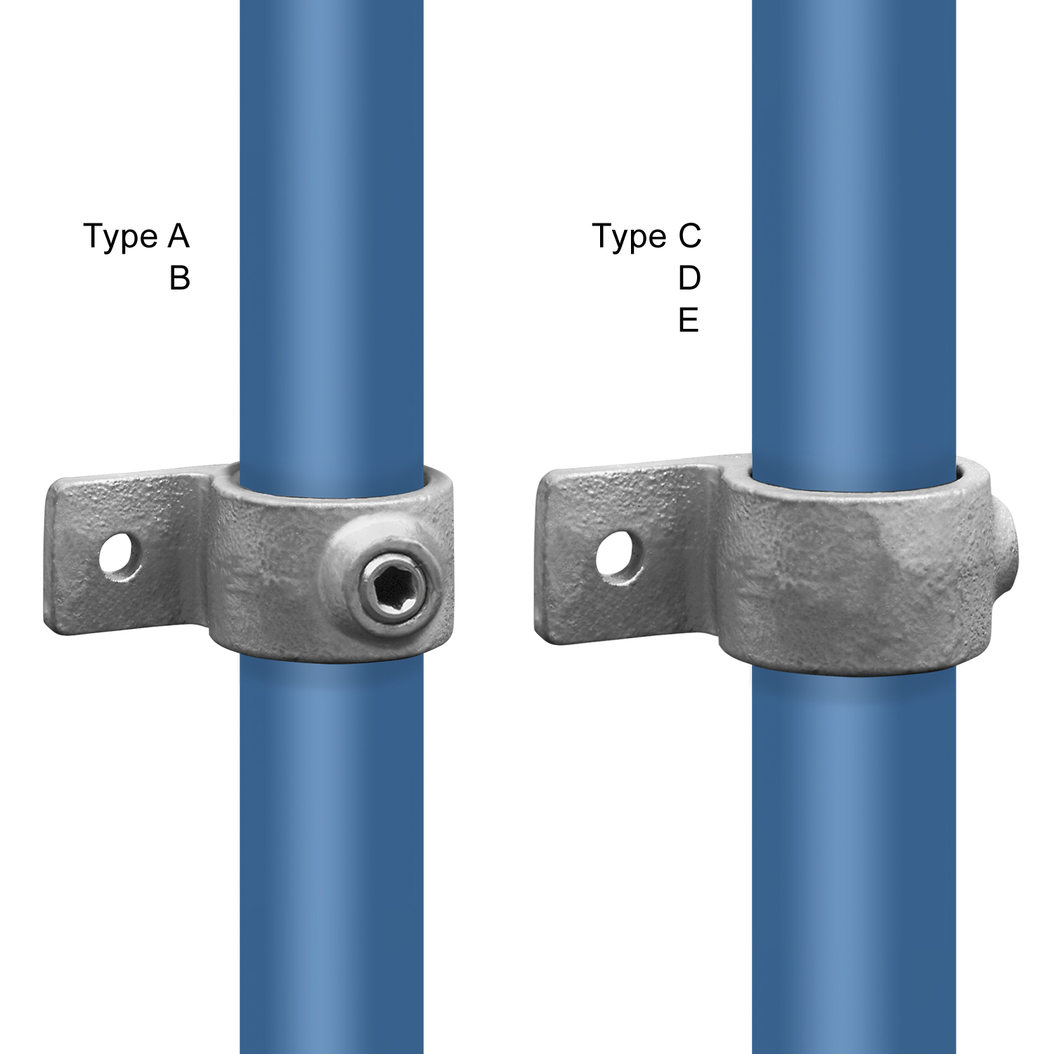 Ösenteil mit Einzellasche 42,4 mm (1¼”)