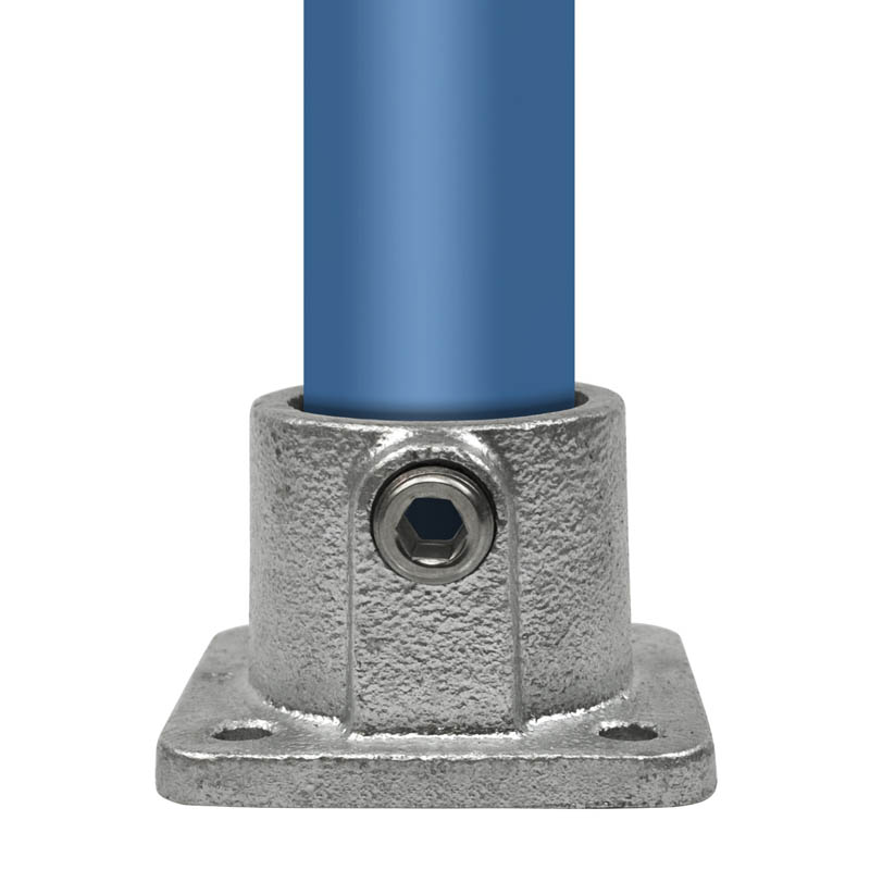 Fussplatte, eckig, durchgehend 48,3 mm (1½”)