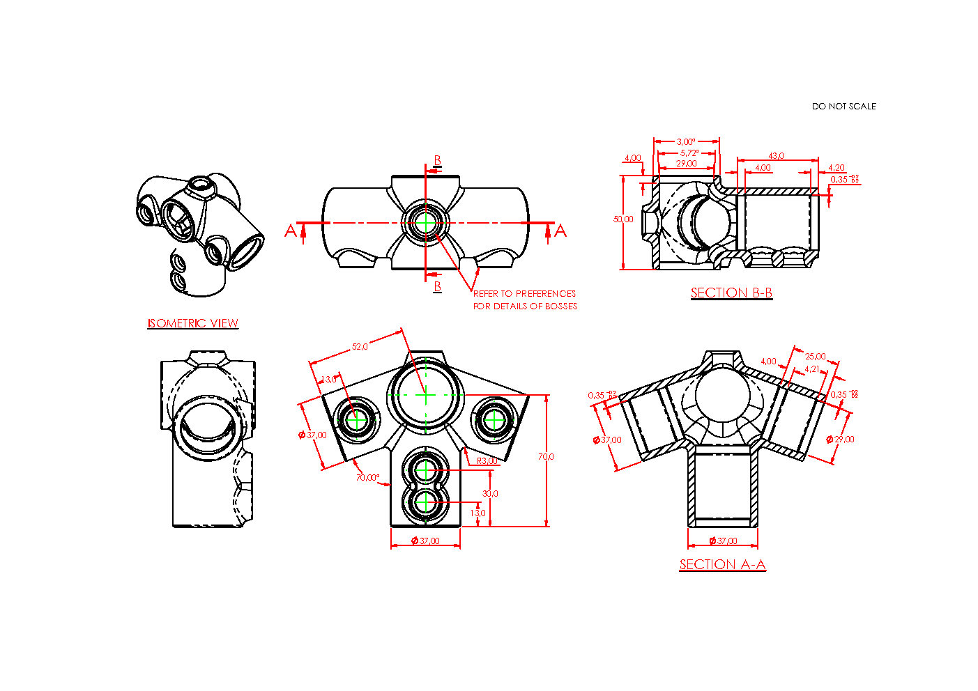 Traufentopstück 26.9 mm (3/4”)