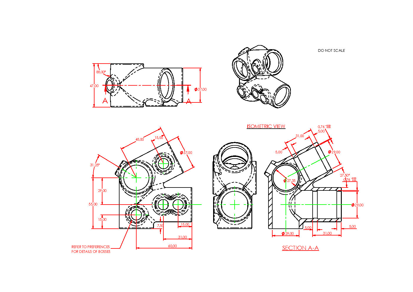 Traufenbogen 26.9 mm (½”).