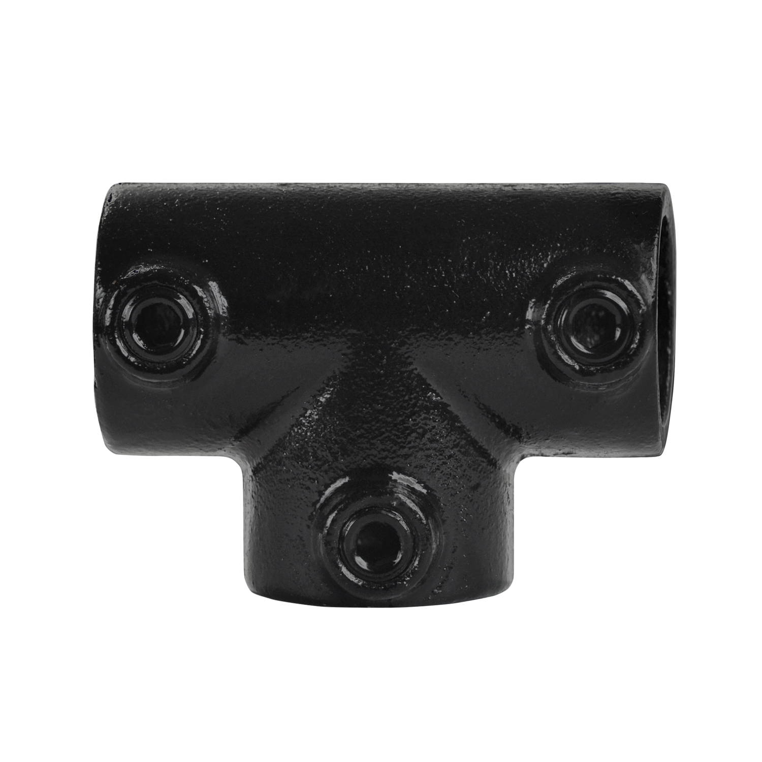 T-Stück lang schwarz 33.7 mm (1")
