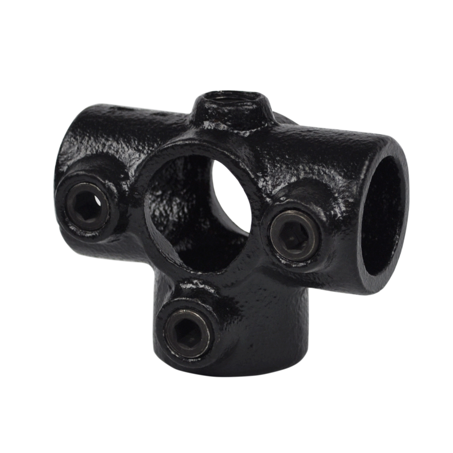 T-Stück für Stützrohr, schwarz  42,4 mm (1¼”)
