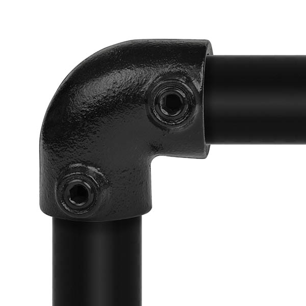Bogen 90° schwarz 33.7 mm (1")