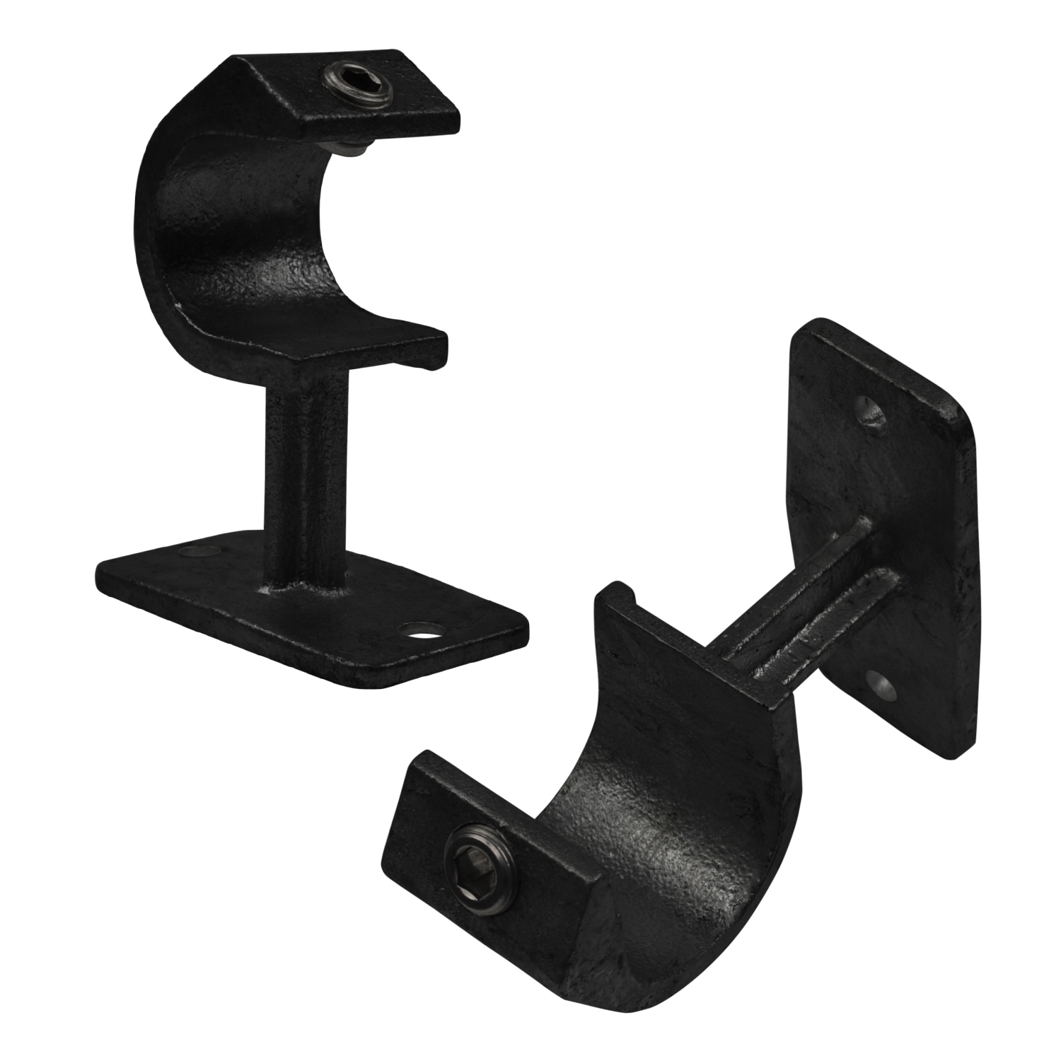 Handlaufhalterung, offen, schwarz 33,7 mm (1”)