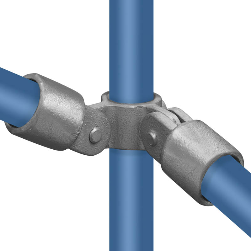 Gelenkstück, doppel, 90° 48,3 mm (1½”), bestehend aus 1 x 608040E und 2 x 608042E inkl. 2 Schrauben M10x40