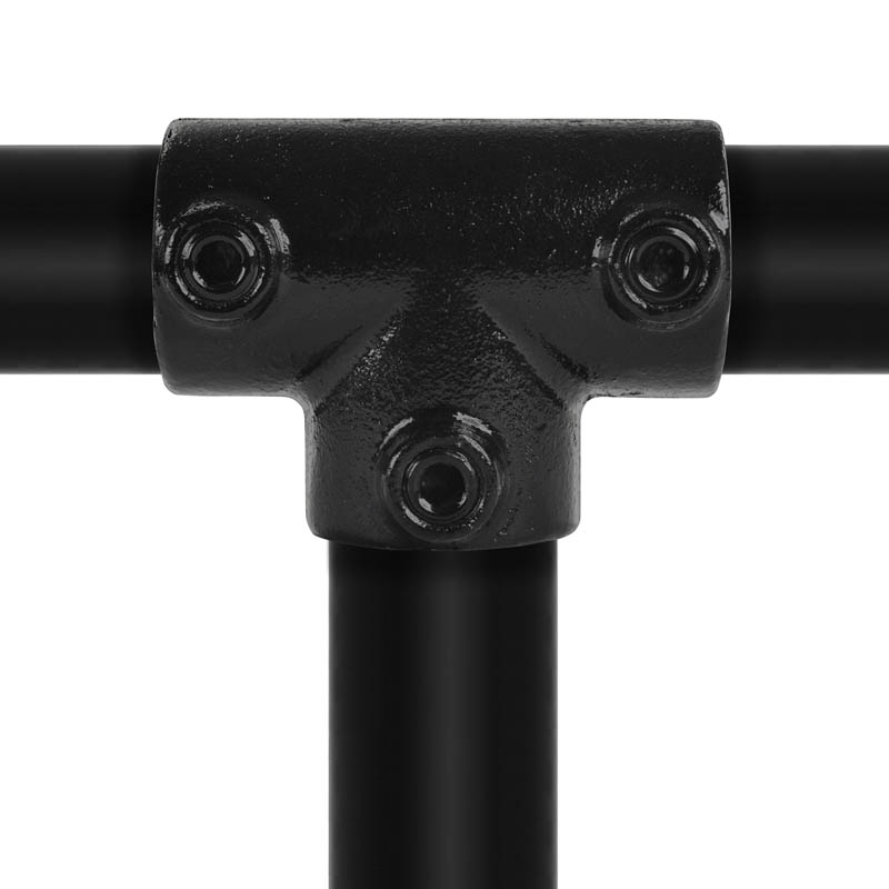 T-Stück, lang, schwarz 48,3 mm (1½”)