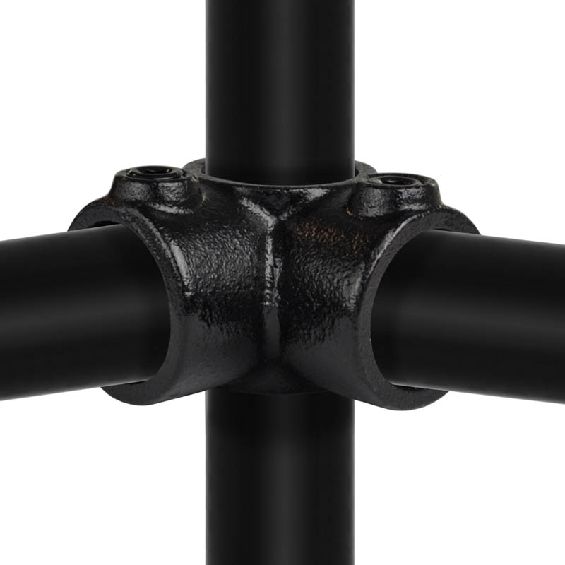 Eckverbindung durchgehend 90°schwarz 26.9mm (3/4")