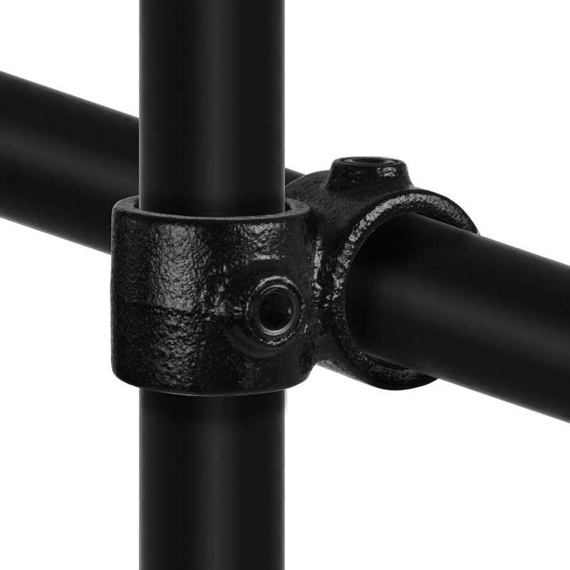 Kreuzstück, vorgesetzt, 90°, schwarz  48,3 mm (1½”)