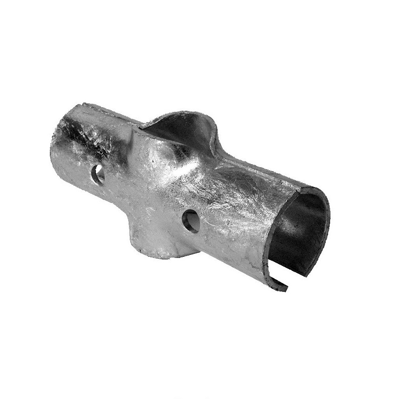 Doppel-T-Schelle 90°, 1/2" x 1/2" (21.3 mm x 21.3 mm), feuerverzinkt, Schrauben 2xM8x35