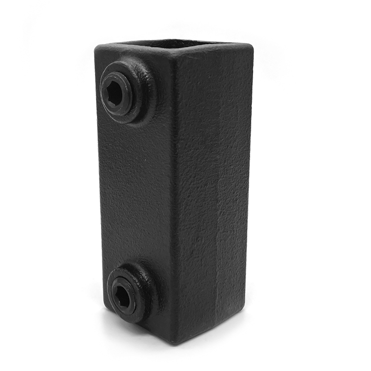 Verlängerungsstück für quadratische Rohre, schwarz - 25 mm